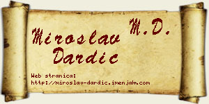 Miroslav Dardić vizit kartica